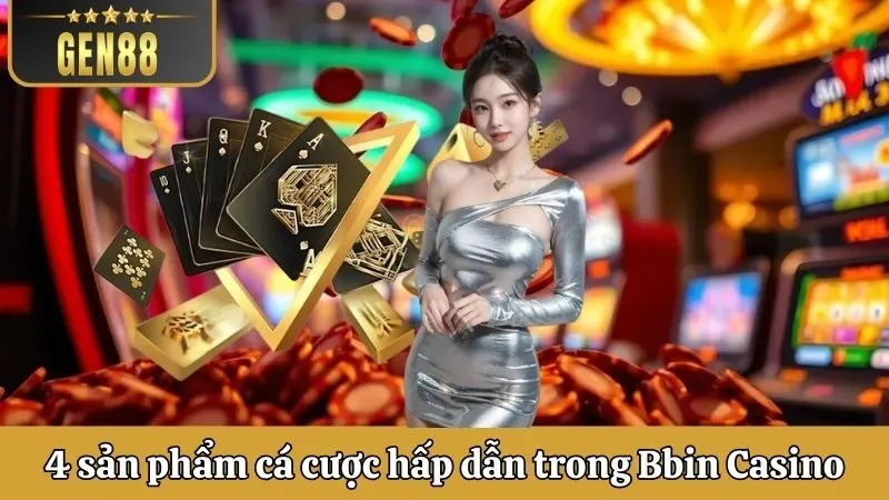Sản phẩm cá cược trong sảnh Bbin Casino tại Gen88